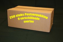 PROBEER BOX 250 stuks postverpakking ( 9 verschillende soorten)  ( 38 cent per stuk exclusief BTW)